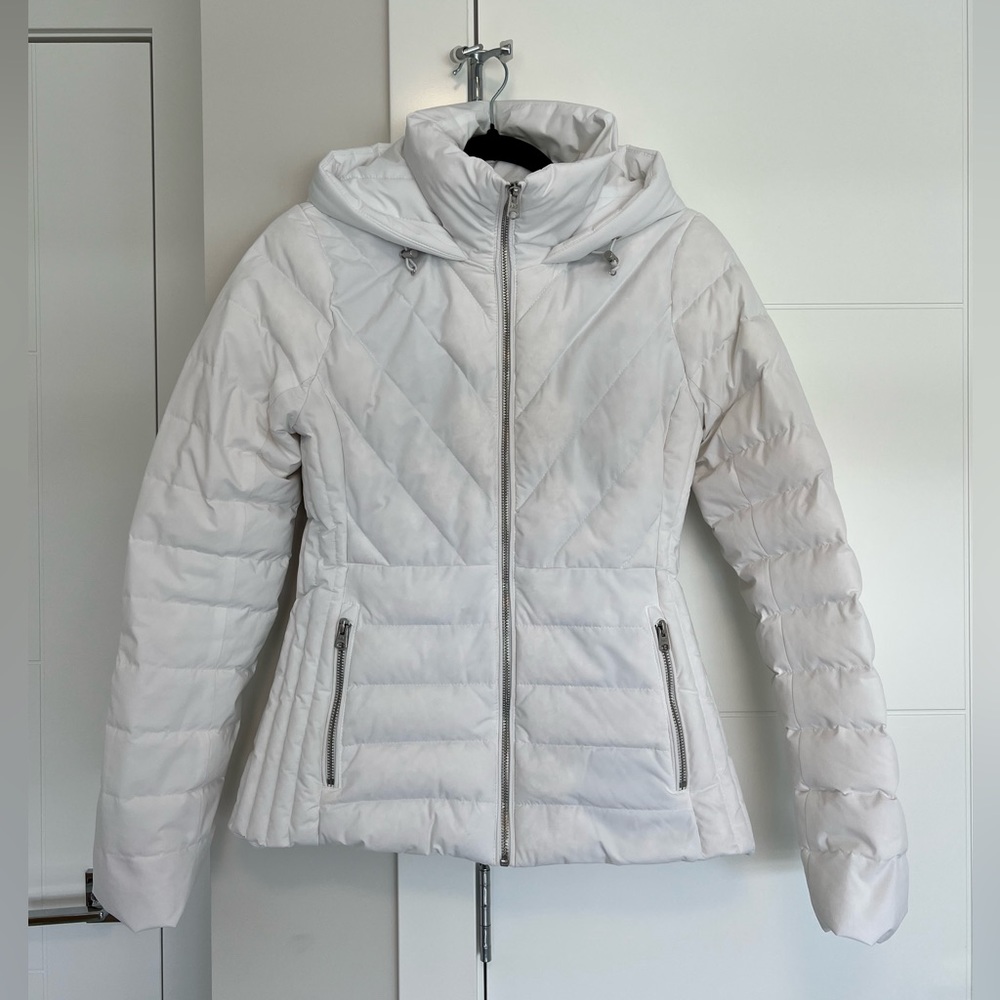 Abercrombie & Fitch White Down Insulated Winter Puffer Jacket
